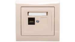 KIER Gniazdo komputerowe pojedyncze RJ45 kat.6 beżowe GPK-1W/K6/01
