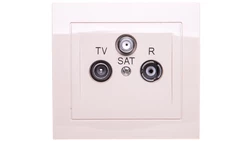 KIER Gniazdo antenowe RTV-SAT końcowe beżowe GPA-WS/01