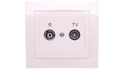 KIER Gniazdo antenowe RTV końcowe 2,5-3dB beżowe GPA-WK/01