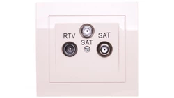 KIER Gniazdo antenowe RTV-SAT-SAT beżowe GPA-W2S/01