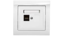 KIER Gniazdo komputerowe pojedyncze RJ45 kat.6 białe GPK-1W/K6/00