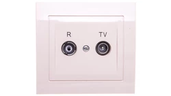 KIER Gniazdo antenowe RTV zakończeniowe 10dB beżowe GPA-10WPZ/01