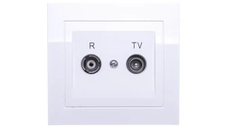 KIER Gniazdo antenowe RTV zakończeniowe 10dB białe GPA-10WPZ/00