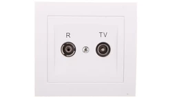 KIER Gniazdo antenowe RTV przelotowe 10dB białe GPA-10WP/00