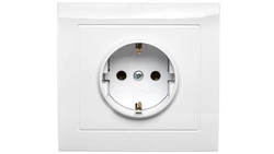 KIER Gniazdo pojedyncze z/u Schuko białe GP-1WS/00