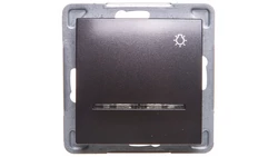 IMPRESJA Przycisk /światło/ z podświetleniem antracyt ŁP-5YS/m/50