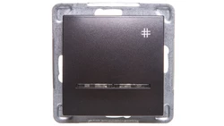 IMPRESJA Łącznik krzyżowy z podświetleniem antracyt ŁP-4YS/m/50