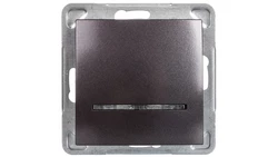 IMPRESJA Łącznik pojedynczy z podświetleniem antracyt ŁP-1YS/m/50