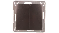 IMPRESJA Przycisk podwójny zwierny antracyt ŁP-17Y/m/50