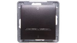 IMPRESJA Łącznik podwójny z podświetleniem antracyt ŁP-11YS/m/50