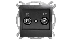 IMPRESJA Gniazdo antenowe RTV końcowe 2,5-3dB antracyt GPA-YK/m/50