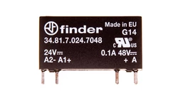 Wąskoprofilowy przekaźnik 5mm do obwodów drukowanych i gniazd SSR OC 100mA 48VDC 24VDC wykonanie szczelne RTIII 34.81.7.024.7048