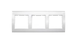 Berker B.3 Ramka potrójna alu/śnieżnobiały 10133904