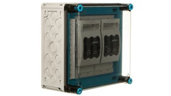 Skrzynka Mi z rozł. bezp. mocy, IP 65, wlk. 2, szyny zb. 250 A, 2xNH 00, 125 A, 3-bieg. +PE+N Mi 6265 20001284