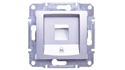 Sedna Płytka do gniazda komputerowego pojedynczego RJ45 kat.5e UTP aluminium SDN4300360