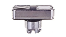 Napęd przycisku podwójny biało-czarny bez podświetlenia z samopowrotem ZB4BA7120