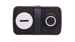 Napęd przycisku podwójny czarno/biały /O-I/ bez podświetlenia z samopowrotem ZB5AA7121