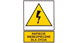 Tabliczka /NAPIĘCIE NIEBEZPIECZNE DLA ŻYCIA/ TZO 210X297P E04TZ-01010207300 /10szt./