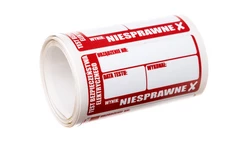 Naklejka - taśma do drukarki /Niesprawne/ (rolka=50szt ) WANAKNSPR