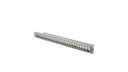 Patch panel pusty 19 cali 24x keys 1U szary (RAL 7035) DN-91410