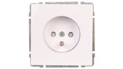 KOS66 Gniazdo pojedyncze z/u z przesłonami białe 660444