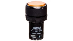 Przycisk sterowniczy monoblok, kryty, niestabilny, 1NO, żółty T0-MB100DS