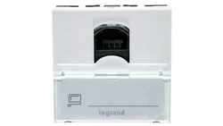 MOSAIC Gniazdo komputerowe pojedyncze RJ45 kat.6 UTP z polem opisowym białe 076564