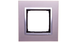 Simon 54 Nature Ramka pojedyncza metal SATYNOWY BLASK DRN1/79