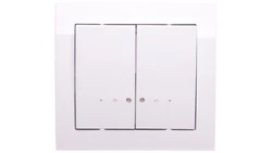 KIER Łącznik świecznikowy z podświetleniem biały ŁP-2WS/00