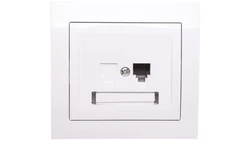 KIER Gniazdo telefoniczne pojedyncze RJ11 białe GPT-1W/00