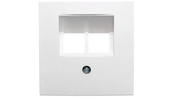 Berker B1/B3/B7 Płytka czołowa podwójna do gniazda przyłączeniowego UAE biała 14091909