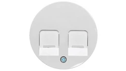 Berker R.1/R.3 Element centralny z zasuwami chroniącymi przed kurzem biały, połysk 11812089