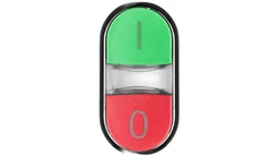 Napęd przycisku podwójnego 22mm zielony /I/ i czerwony wystający /O/ z podświetleniem metal IP69k Sirius ACT 3SU1051-3BB42-0AK0