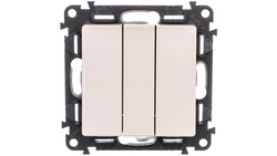 VALENA LIFE Łącznik potrójny kremowy 752203