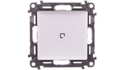 VALENA LIFE Łącznik jednobiegunowy z podświetleniem aluminium 752310