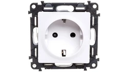 VALENA LIFE gniazdo 2 P+Z z przesłoną, białe 16 A – 250 V, 753120