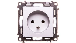 VALENA LIFE Gniazdo pojedyncze z/u 2P+Z aluminium 753385