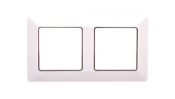 VALENA LIFE Ramka podwójna biała/chrom 754032