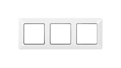 VALENA LIFE Ramka potrójna biała/chrom 754033