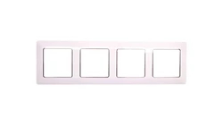 VALENA LIFE Ramka poczwórna biała/chrom 754034