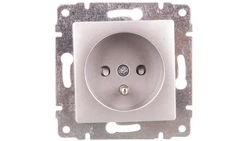 VENA Gniazdo pojedyncze z/u z przesłonami aluminium 514034