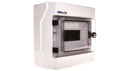 Rozdzielnica hermetyczna modułowa (500V AC ,1000V DC) 1x8 natynkowa IP65 RH-8/Z (z zamkiem) 36.9