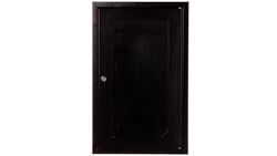 Szafa rack wisząca 10 9U 310x300 IP30 RAL9005 czarna (drzwi przeszklone) SZW-10-9U-30-DS-C