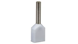 Końcówka tulejkowa izolowana TID 2x0,5mm2/8mm biała cynowana TID2x0,5L8 /100szt./
