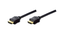 Kabel połączeniowy HDMI Highspeed 1.4 z Eth. GOLD Typ HDMI A/HDMI A, M/M czarny 5m AK-330114-050-S