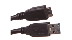 Kabel połączeniowy USB 3.0 Typ USB A/microUSB B, M/M czarny 1,8m AK-300116-018-S