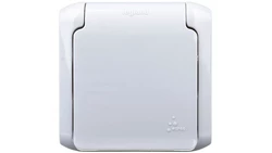 FORIX Gniazdo pojedyncze z/u 16A IP44 z przesłonami szare 782395