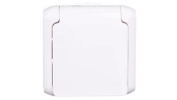 FORIX Gniazdo pojedyncze z/u 16A IP44 z przesłonami białe 782375