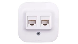 FORIX Gniazdo komputerowe podwójne RJ45 kat.5e UTP białe 782428