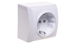 BIS Gniazdo pojedyncze z/u Schuko białe GN-1BS/00